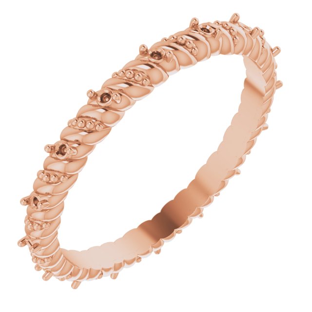 Beaded Rope Eternity Band