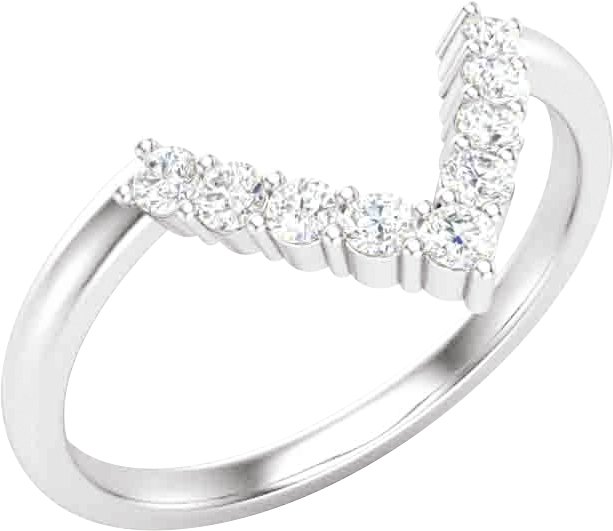 14K White 1/4 CTW Natural Diamond Matching Band