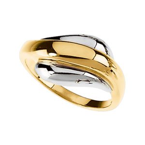 14K Yellow/White Freeform Ring