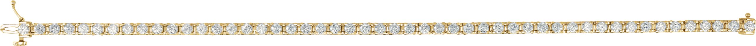 14K Yellow 5 CTW Natural Diamond Line 7 1/4 Bracelet