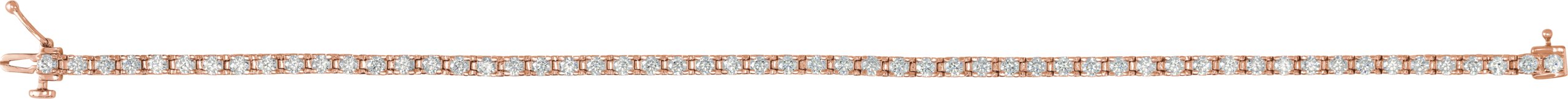 14K Rose 3 CTW Natural Diamond Line 7 1/4 Bracelet