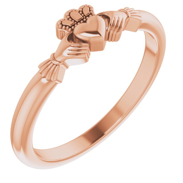 14K Rose Claddagh Ring