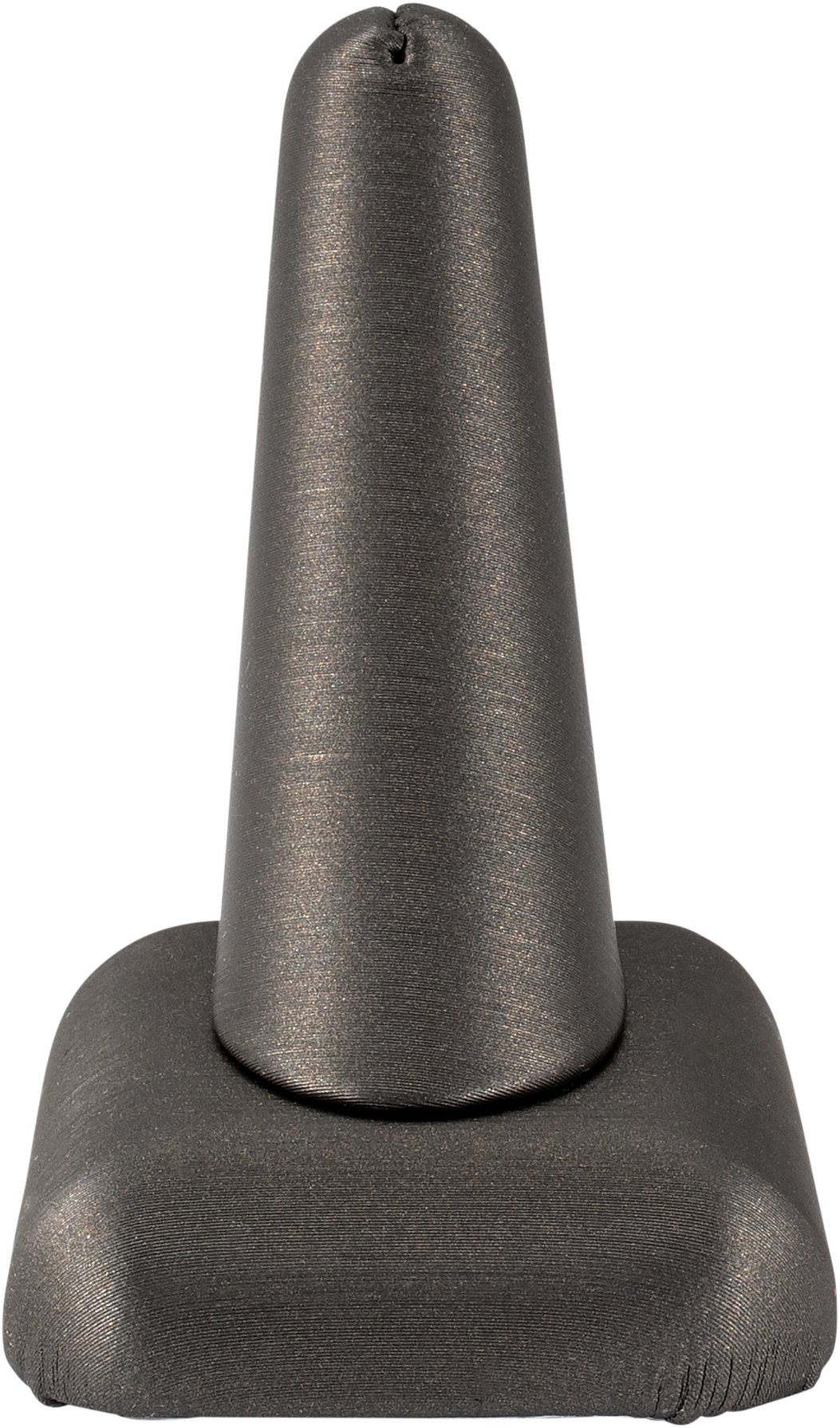 Palladium Brushed Leatherette Single Ring Display Finger