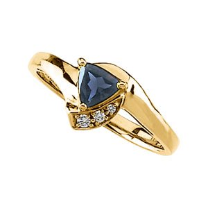 Iolite and Diamond Ring 5mm .03 CTW Ref 422811