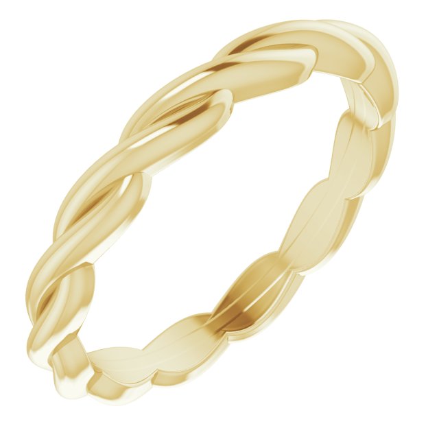 14K Yellow Woven-Design Band Size 5.5