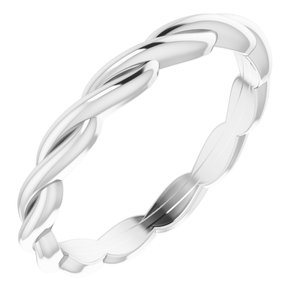 Continuum Sterling Silver Woven-Design Band Size 6.5