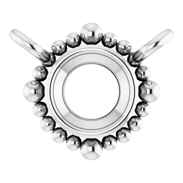 Beaded Bezel-Set Necklace or Center