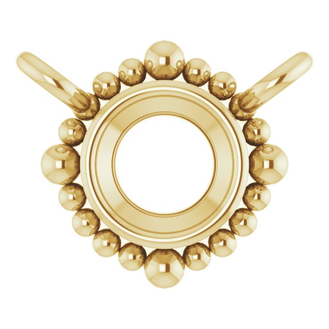 Beaded Bezel-Set Necklace or Center