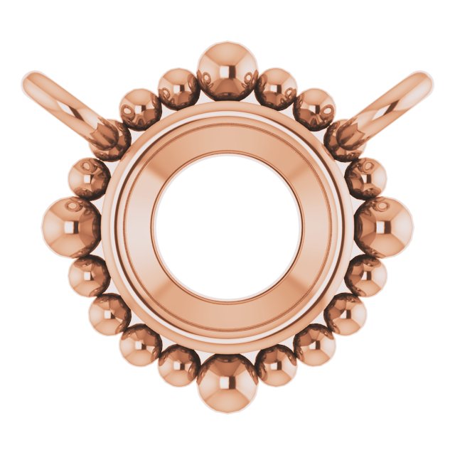 Beaded Bezel-Set Necklace or Center