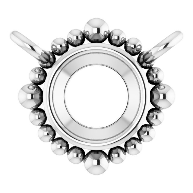 Beaded Bezel-Set Necklace or Center
