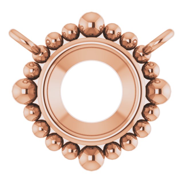 Beaded Bezel-Set Necklace or Center