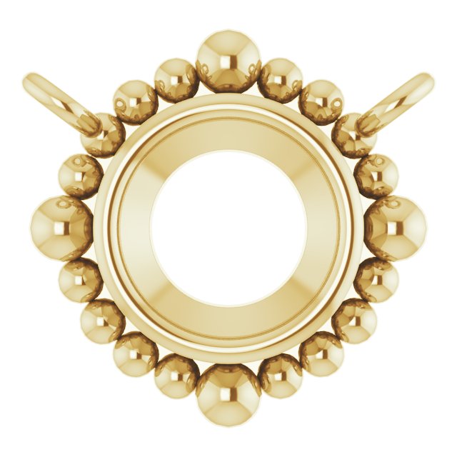 Beaded Bezel-Set Necklace or Center