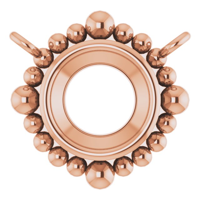 Beaded Bezel-Set Necklace or Center