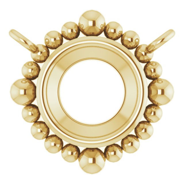 Beaded Bezel-Set Necklace or Center