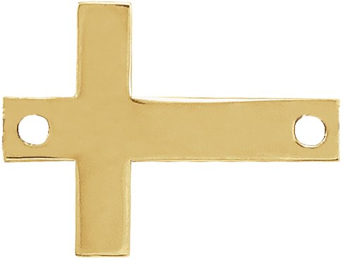 Engravable Sideways Cross Bracelet Center