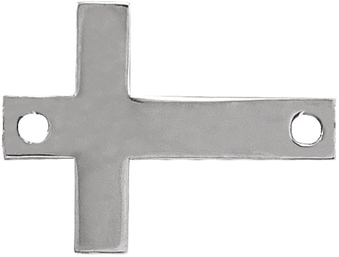 Engravable Sideways Cross Bracelet Center