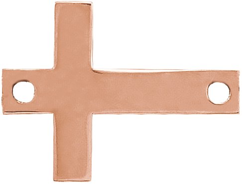 Engravable Sideways Cross Bracelet Center
