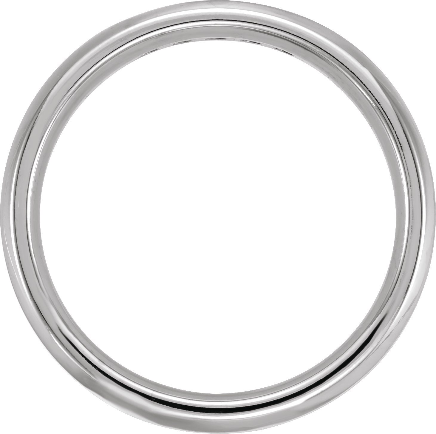 Alternative view of 1/5 CTW Natural Diamond Beveled Edge Comfort-Fit Band – 14K White Gold