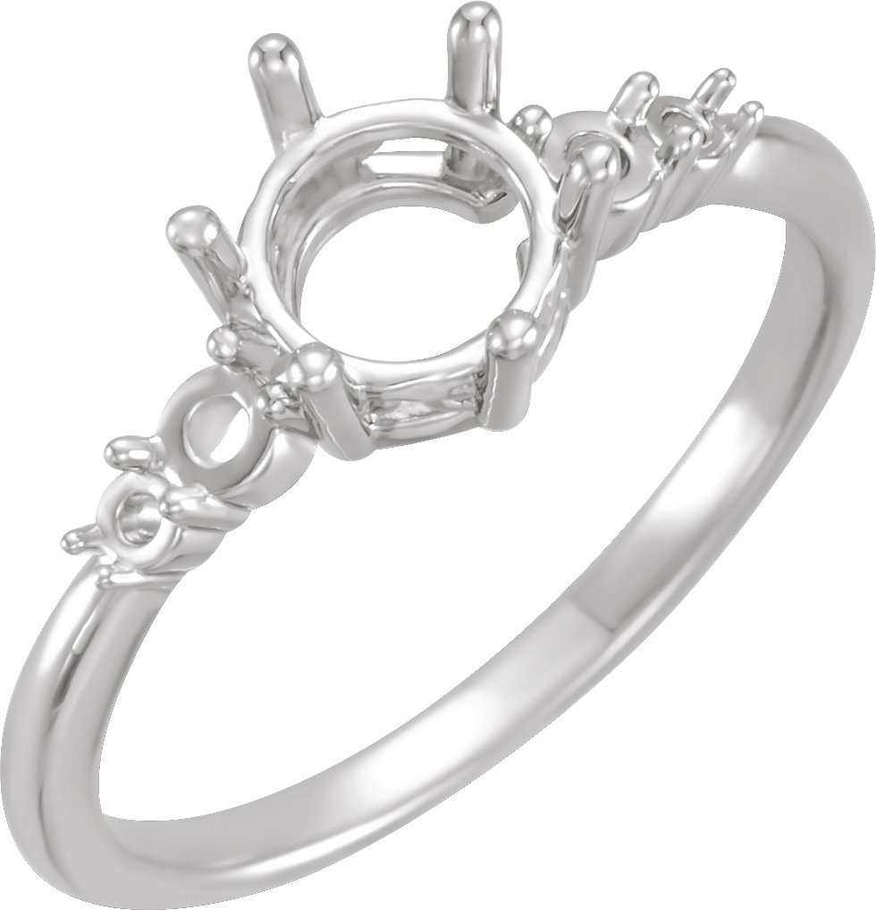 Rose-Cut Accented Engagement Ring or Band