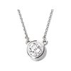 6.5mm CZ Solitaire Necklace on 18 inch Diamond Cut Wheat Chain Ref 851511
