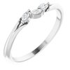 14K White 0.10 CTW Natural Diamond Ring Ref 18116041