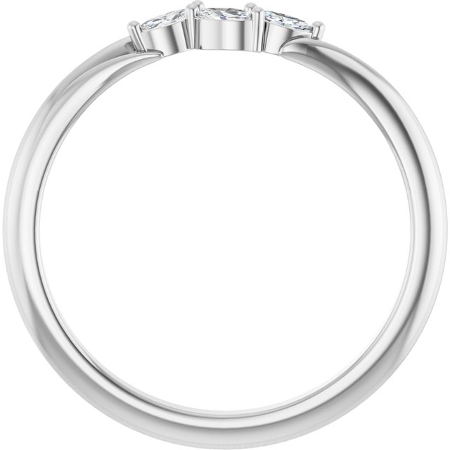 14K White 1/10 CTW Natural Diamond Ring