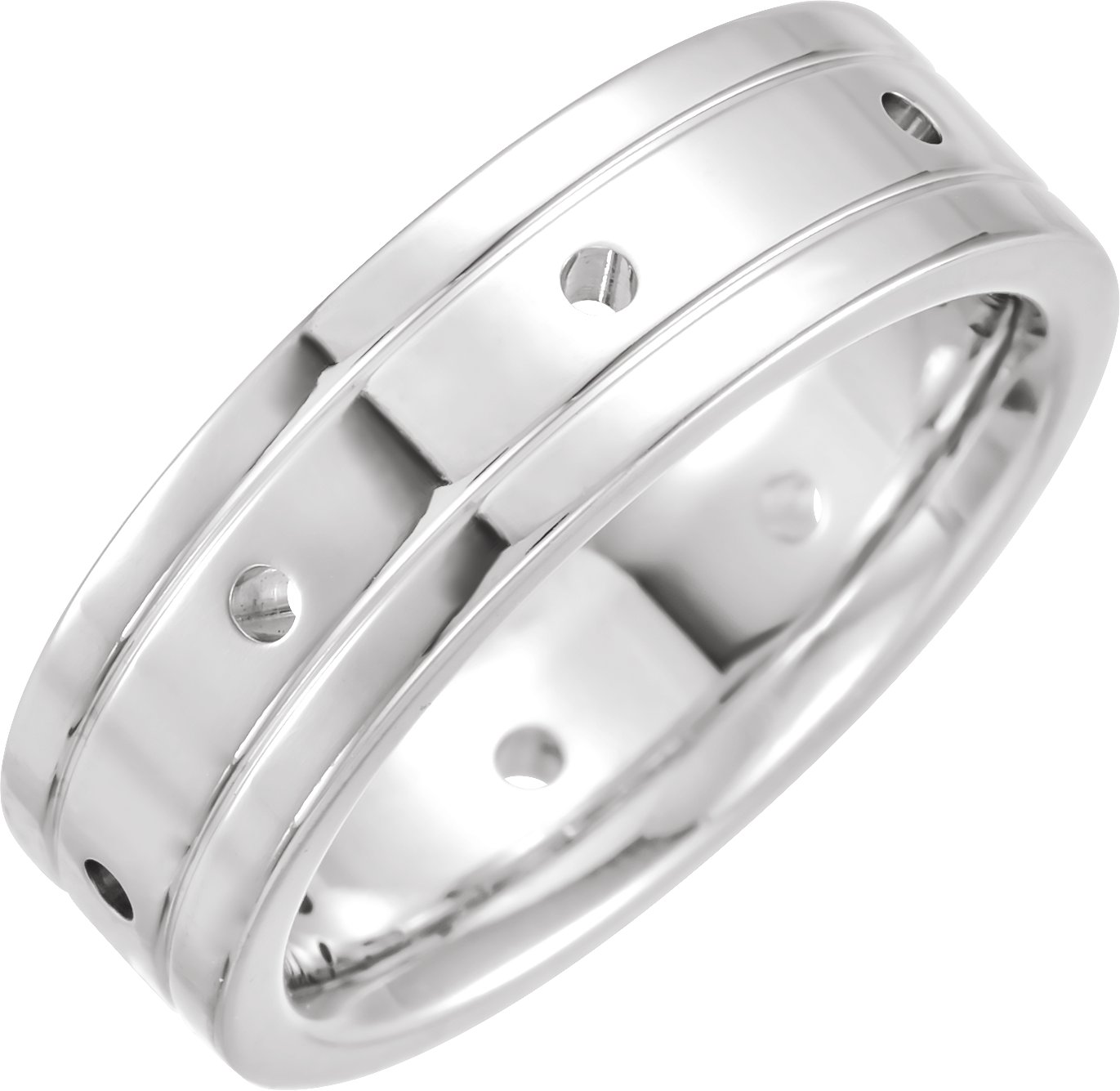 Grooved Comfort-Fit Flat Band
