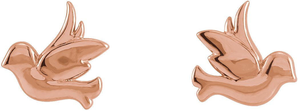 Alternative view of Tiny Bird Stud Earrings