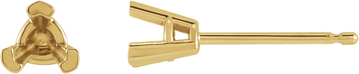 Trillion 3-Prong V-End Earrings