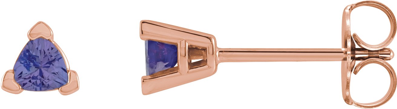 Trillion 3-Prong V-End Earrings