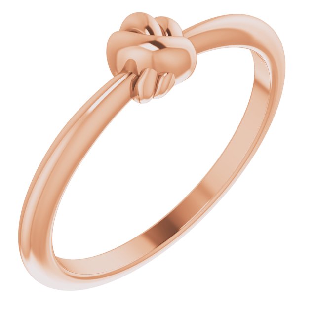 14K Rose Stackable Knot Ring