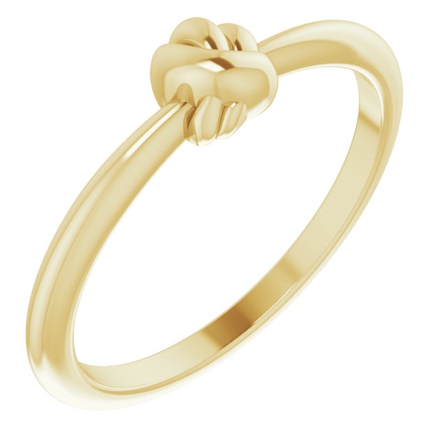 14K Yellow Stackable Knot Ring