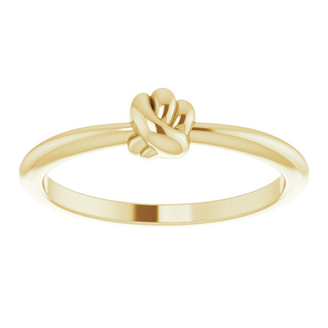 14K Yellow Stackable Knot Ring