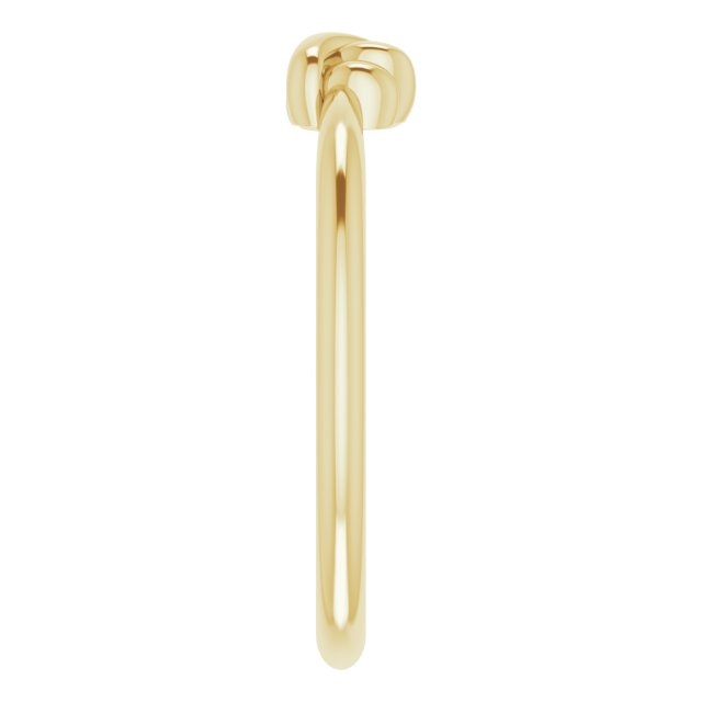 14K Yellow Stackable Knot Ring