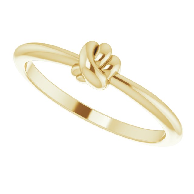14K Yellow Stackable Knot Ring