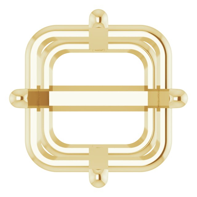 Square 4-Prong Earring Setting