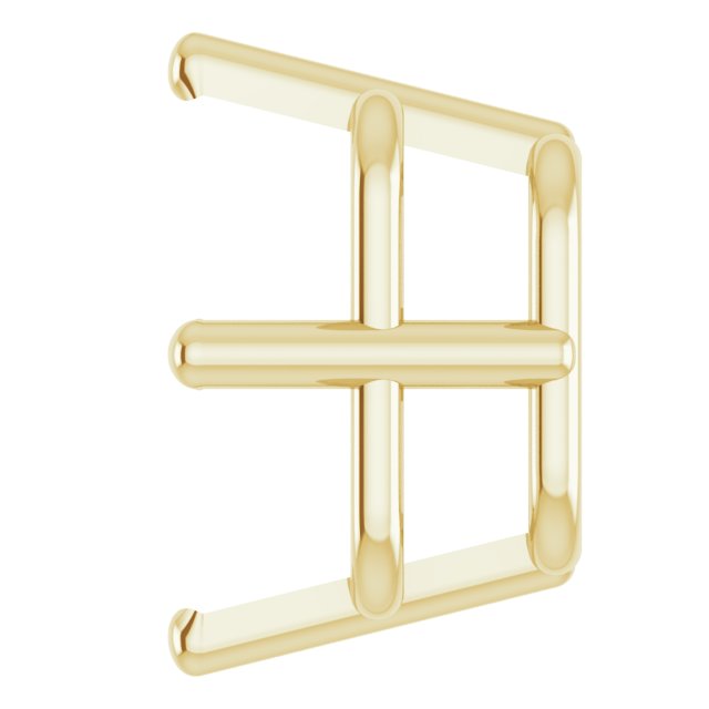 Square 4-Prong Earring Setting