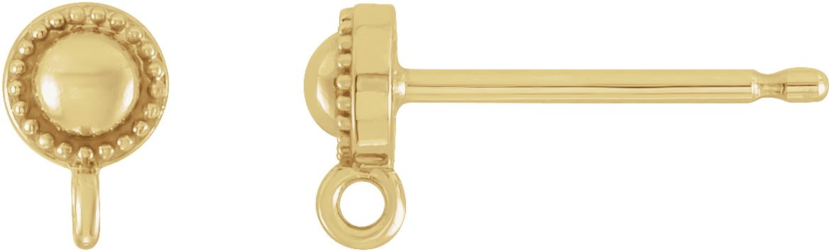 Milgrain Earring Top