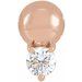14K Rose 1/6 CT Natural Diamond Bead Pendant