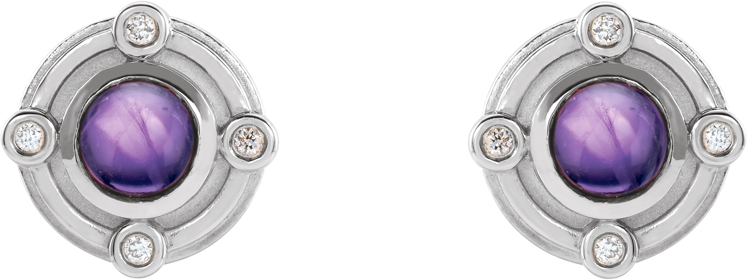 Alternative view of Accented Cabochon Earrings