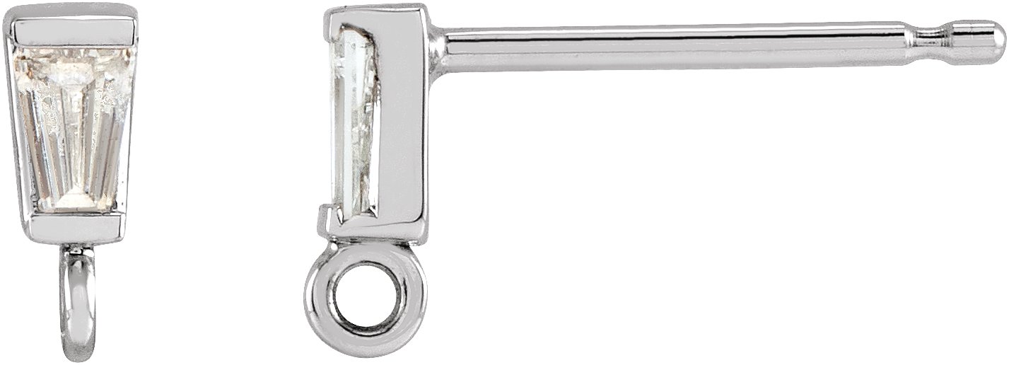 Bezel-Set Earring Top