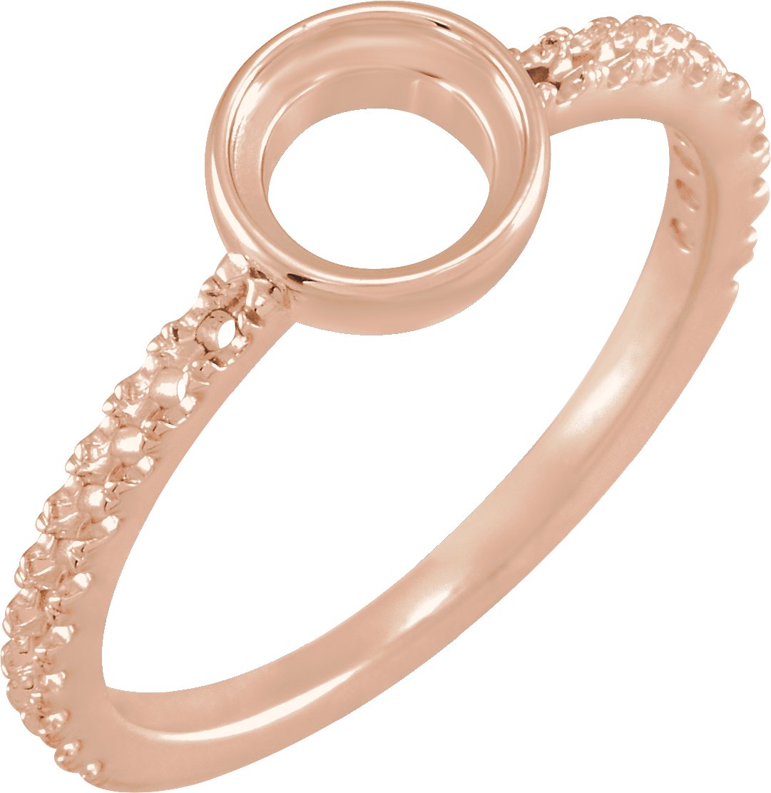 Bezel-Set Rose-Cut Accented Engagement Ring or Band