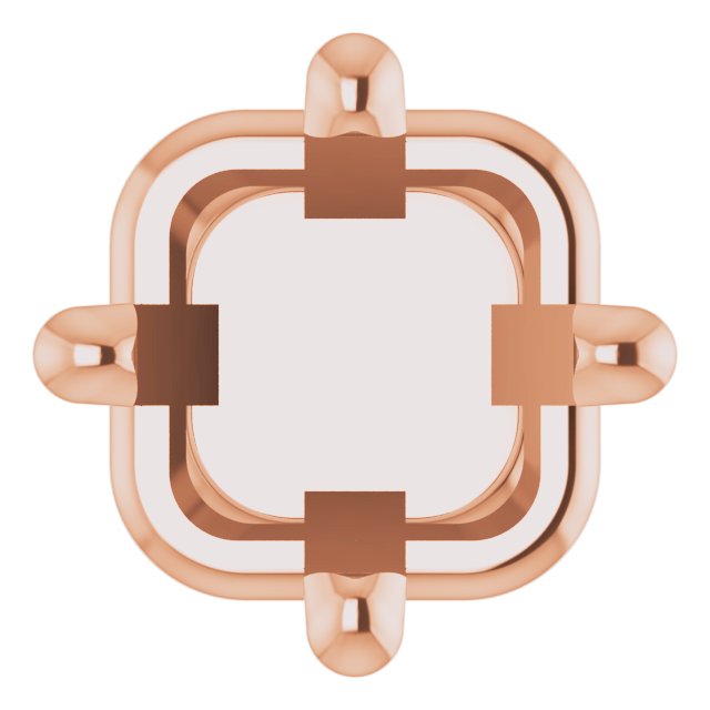 Square 4-Prong Earring Setting