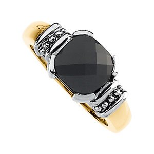 Natural Black Onyx Ring