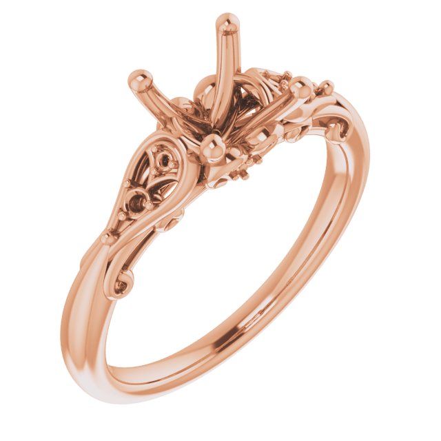 Accented Sculptural Engagement Ring or Band