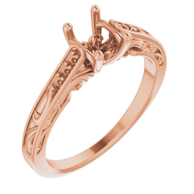 Accented Vintage-Inspired Engagement Ring or Band