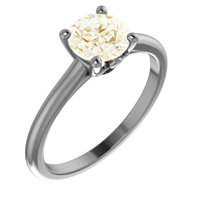 Solitaire Fleur De Lis Engagement Ring or Band