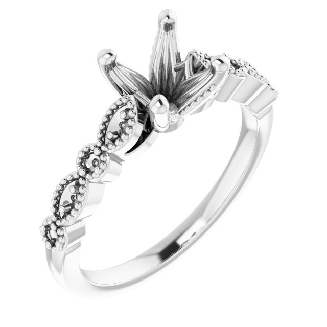 Accented Vintage-Inspired Engagement Ring or Band