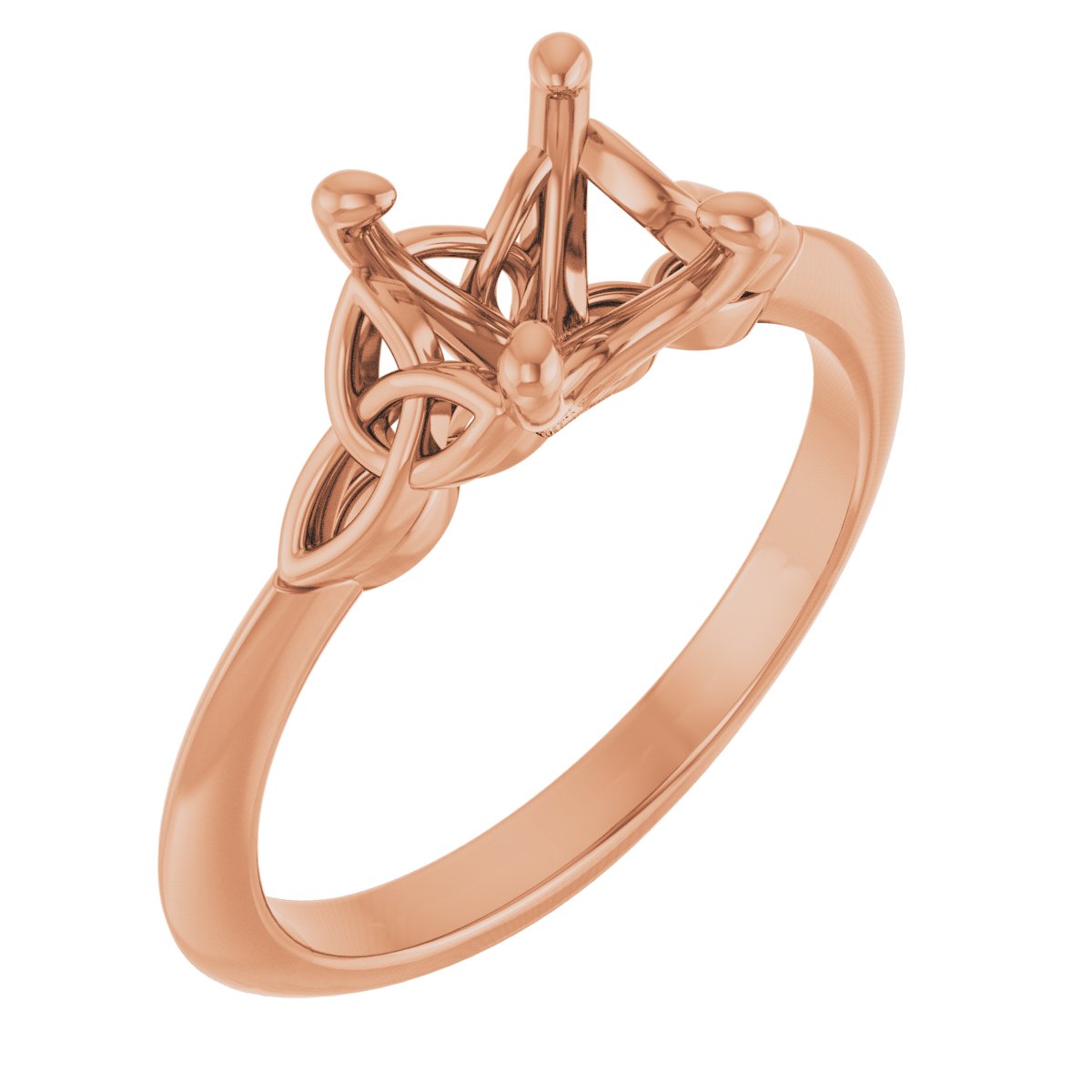 Solitaire Celtic-Inspired Engagement Ring or Band