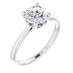 Solitaire Engagement Ring Mounting or Band